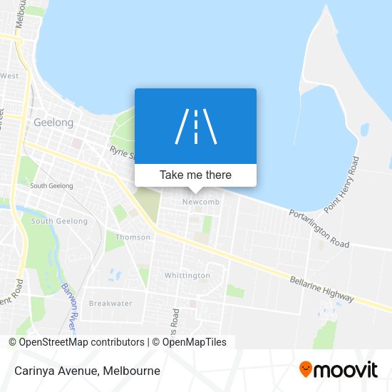 Carinya Avenue map