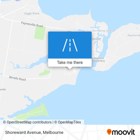 Shoreward Avenue map
