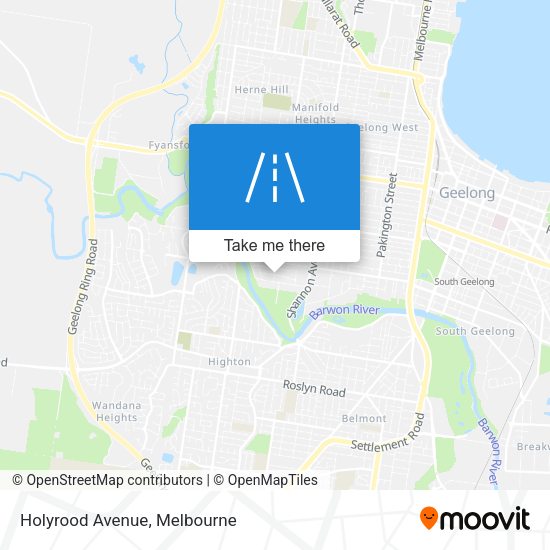 Holyrood Avenue map