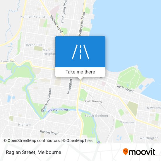 Mapa Raglan Street