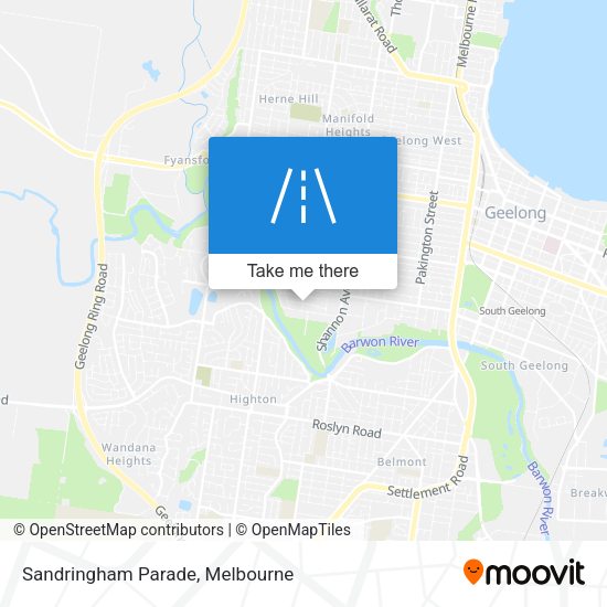 Sandringham Parade map