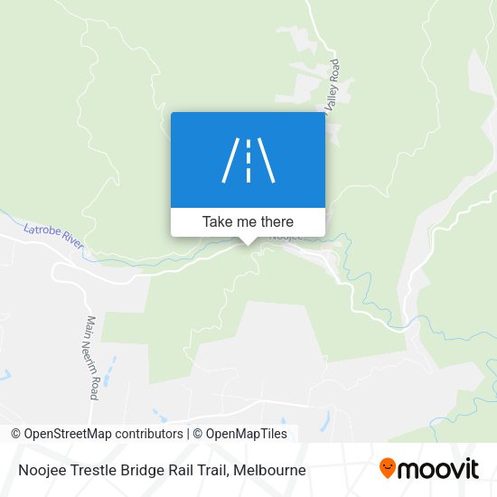 Noojee Trestle Bridge Rail Trail map