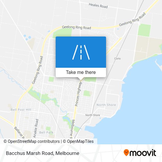 Bacchus Marsh Road map