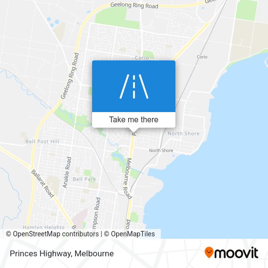 Princes Highway map