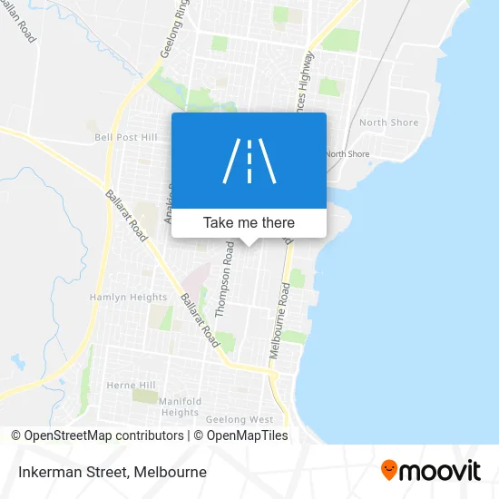 Mapa Inkerman Street