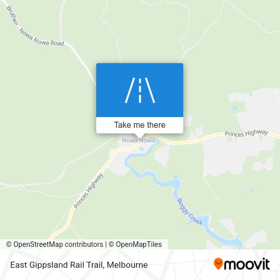 East Gippsland Rail Trail map