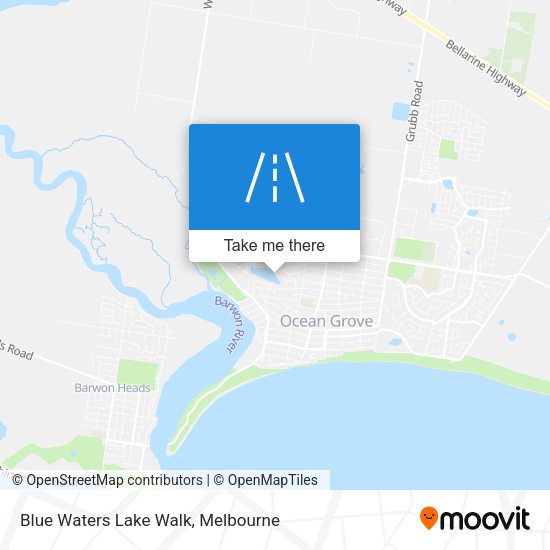 Blue Waters Lake Walk map