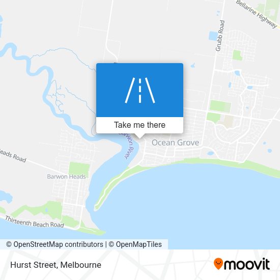 Hurst Street map