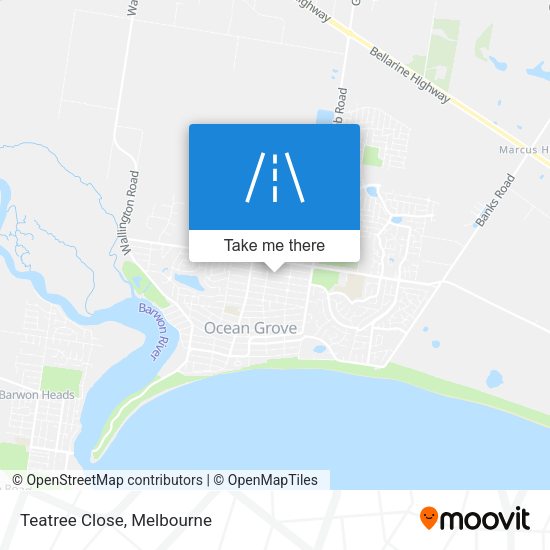 Teatree Close map