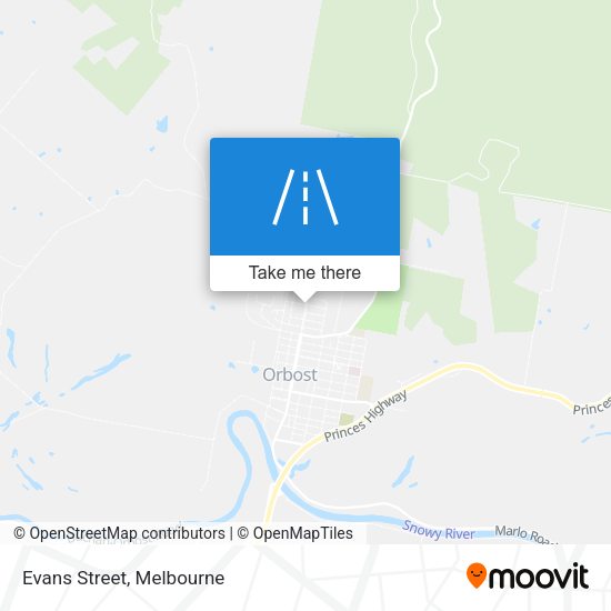 Evans Street map
