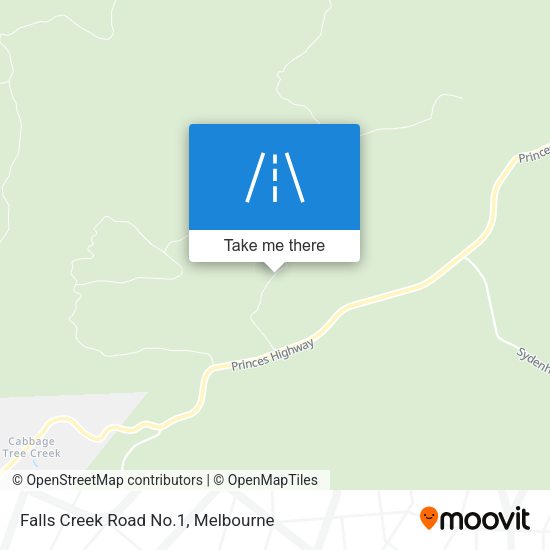 Falls Creek Road No.1 map