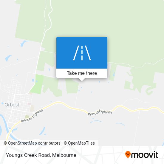 Youngs Creek Road map