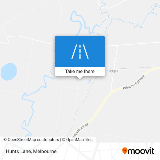 Hunts Lane map