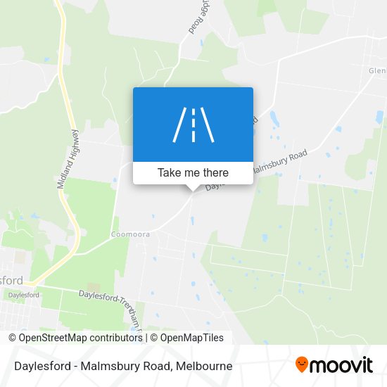 Daylesford - Malmsbury Road map