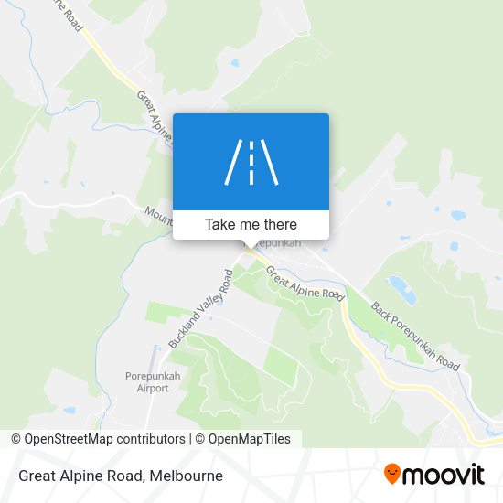 Great Alpine Road map