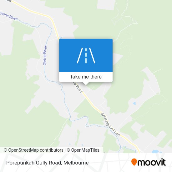 Porepunkah Gully Road map