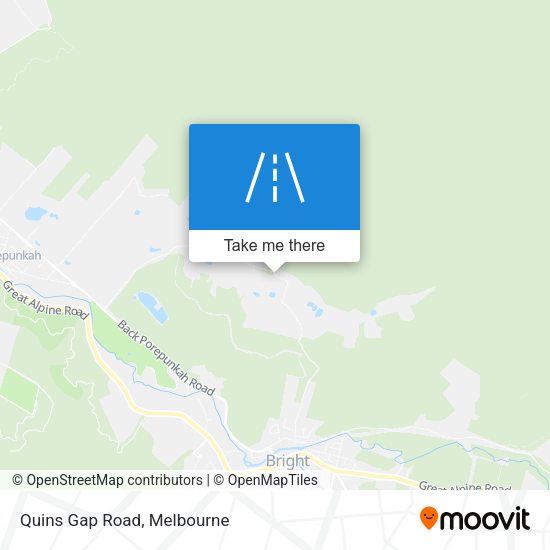 Quins Gap Road map