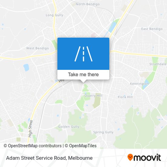 Adam Street Service Road map
