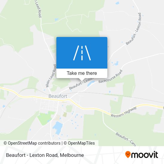 Beaufort - Lexton Road map