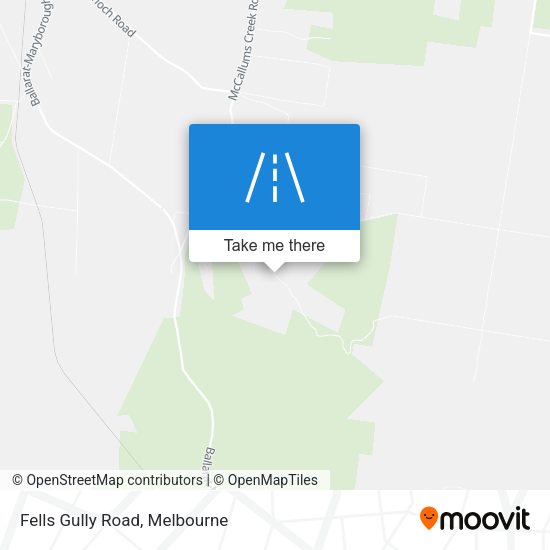 Fells Gully Road map