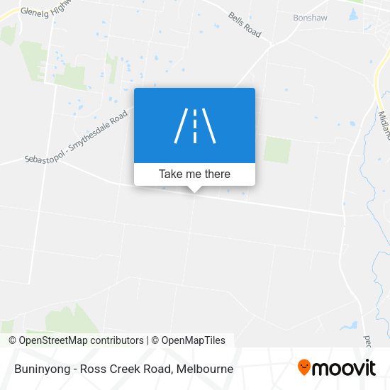 Buninyong - Ross Creek Road map