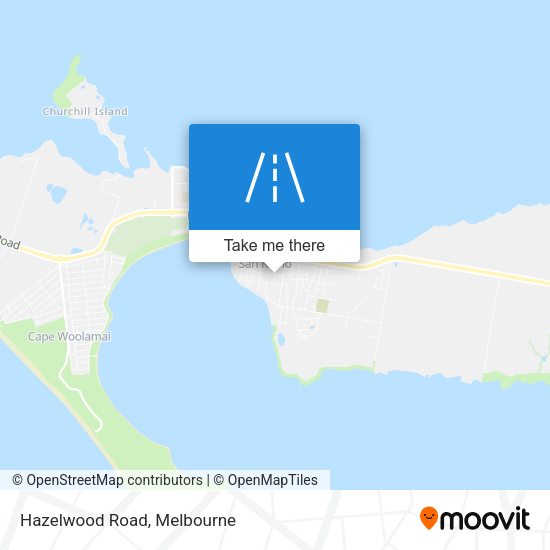 Hazelwood Road map