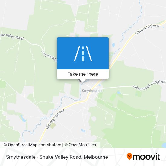 Smythesdale - Snake Valley Road map