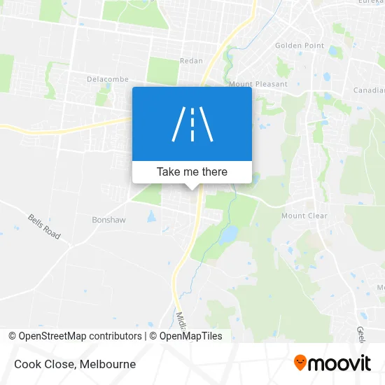 Mapa Cook Close