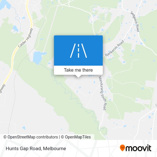 Hunts Gap Road map
