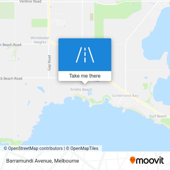 Barramundi Avenue map
