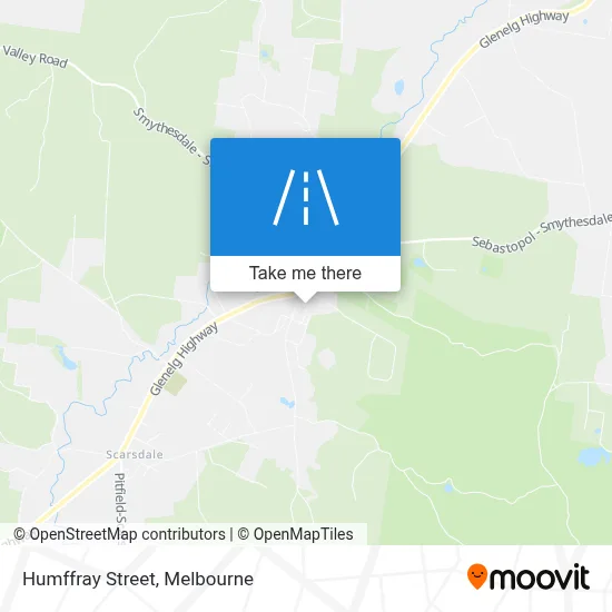 Mapa Humffray Street