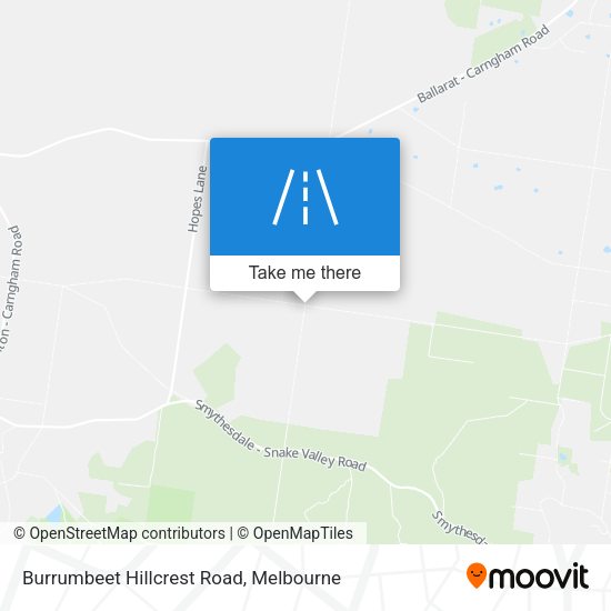 Burrumbeet Hillcrest Road map