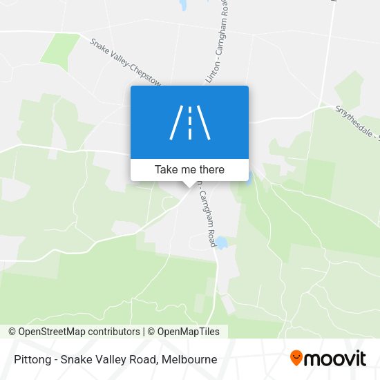 Pittong - Snake Valley Road map