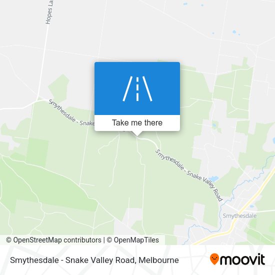 Smythesdale - Snake Valley Road map