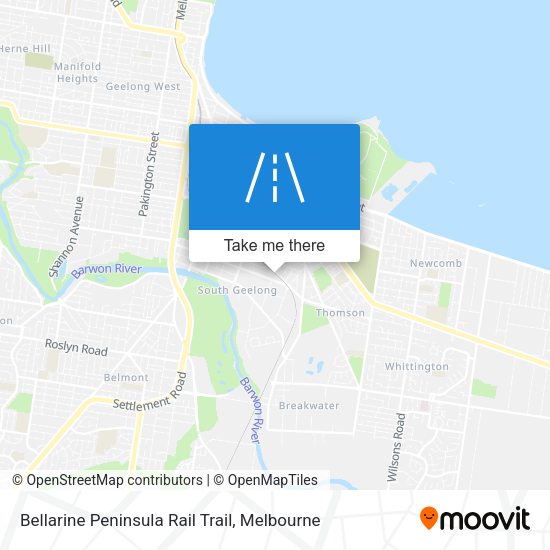 Bellarine Peninsula Rail Trail map