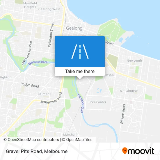 Mapa Gravel Pits Road