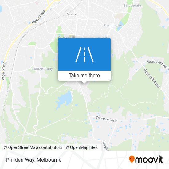 Philden Way map