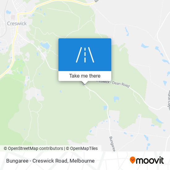 Bungaree - Creswick Road map
