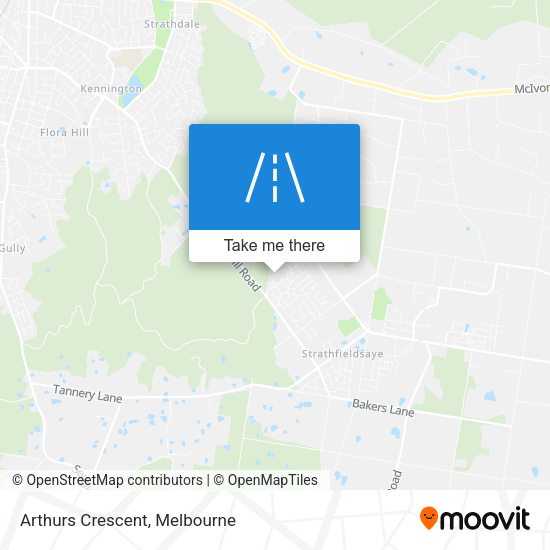 Arthurs Crescent map