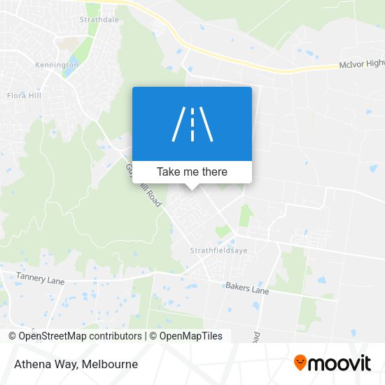 Athena Way map