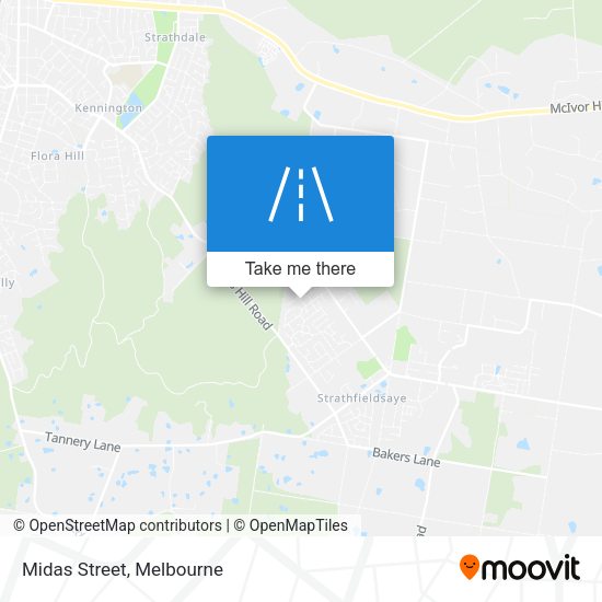 Midas Street map