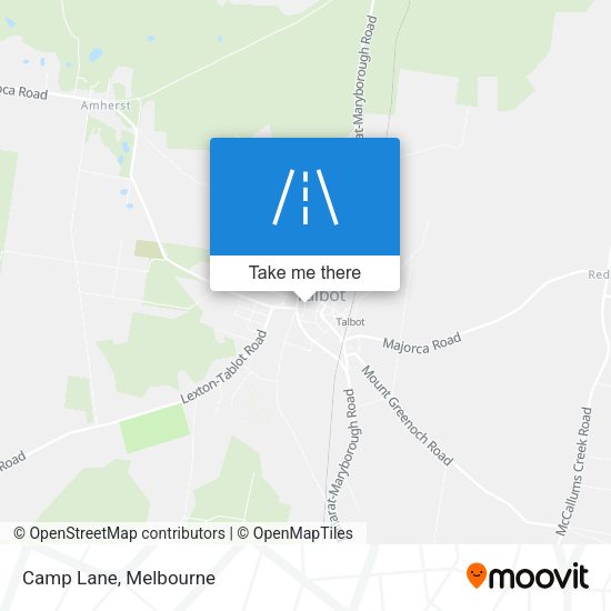 Camp Lane map