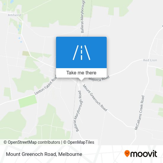 Mount Greenoch Road map