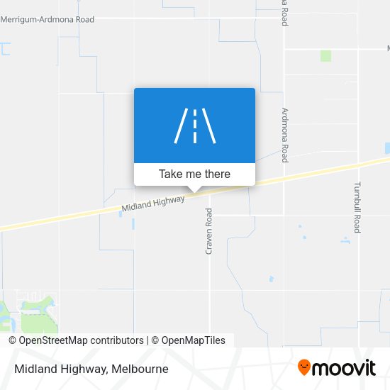 Midland Highway map