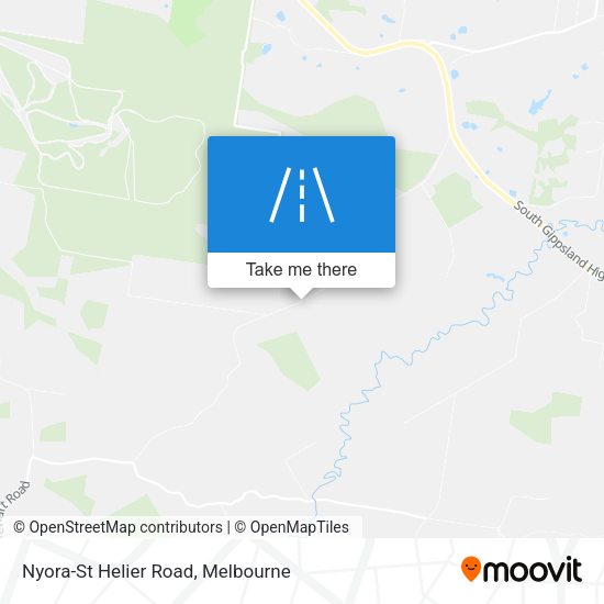 Nyora-St Helier Road map