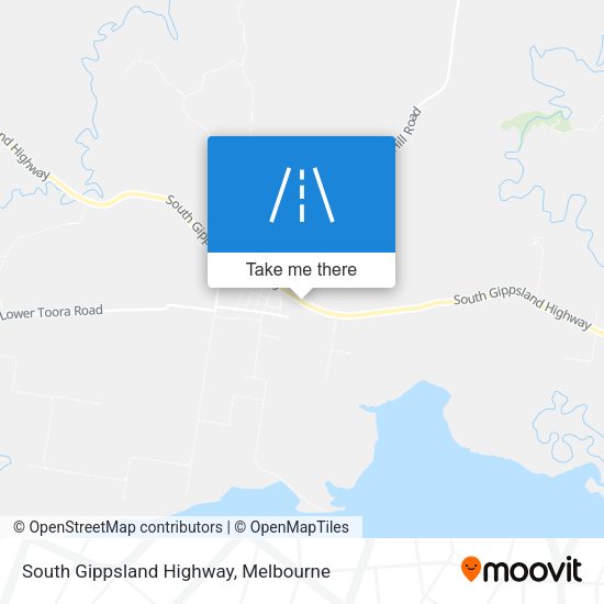 South Gippsland Highway map