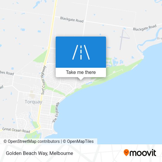 Golden Beach Way map