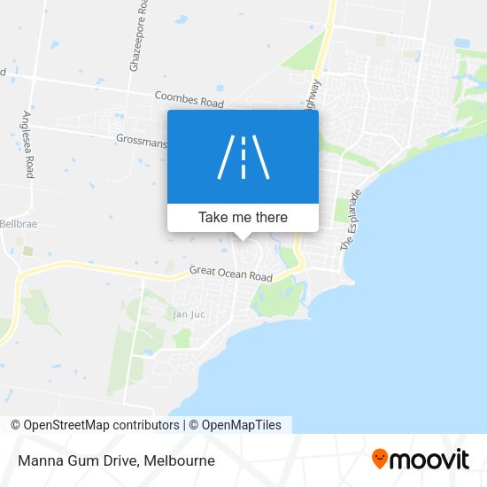 Manna Gum Drive map