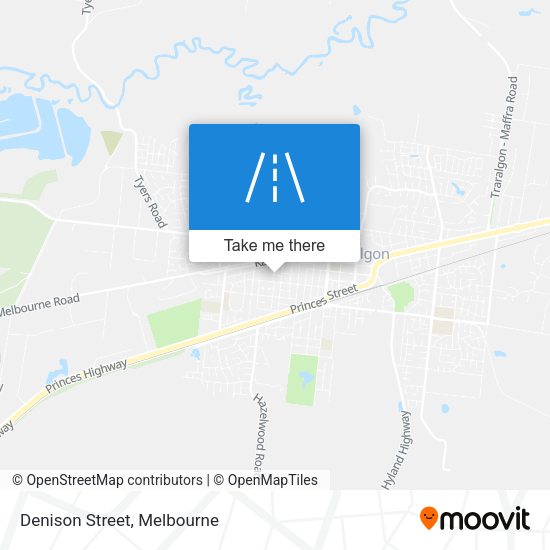 Denison Street map