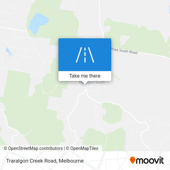 Traralgon Creek Road map